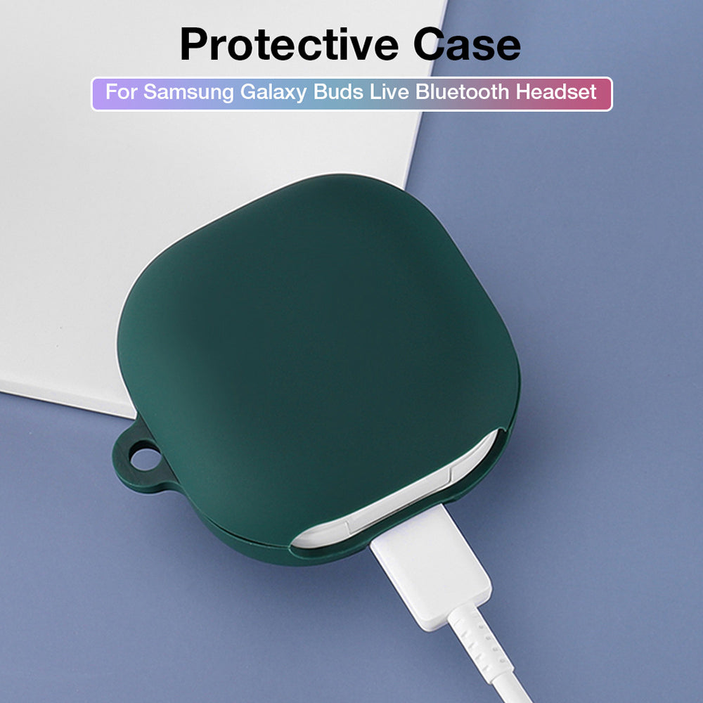 Techsuit - Silicone Case - for Galaxy Buds FE / 2 Pro / 2 / Live / Pro, Smooth Ultrathin Material - Black