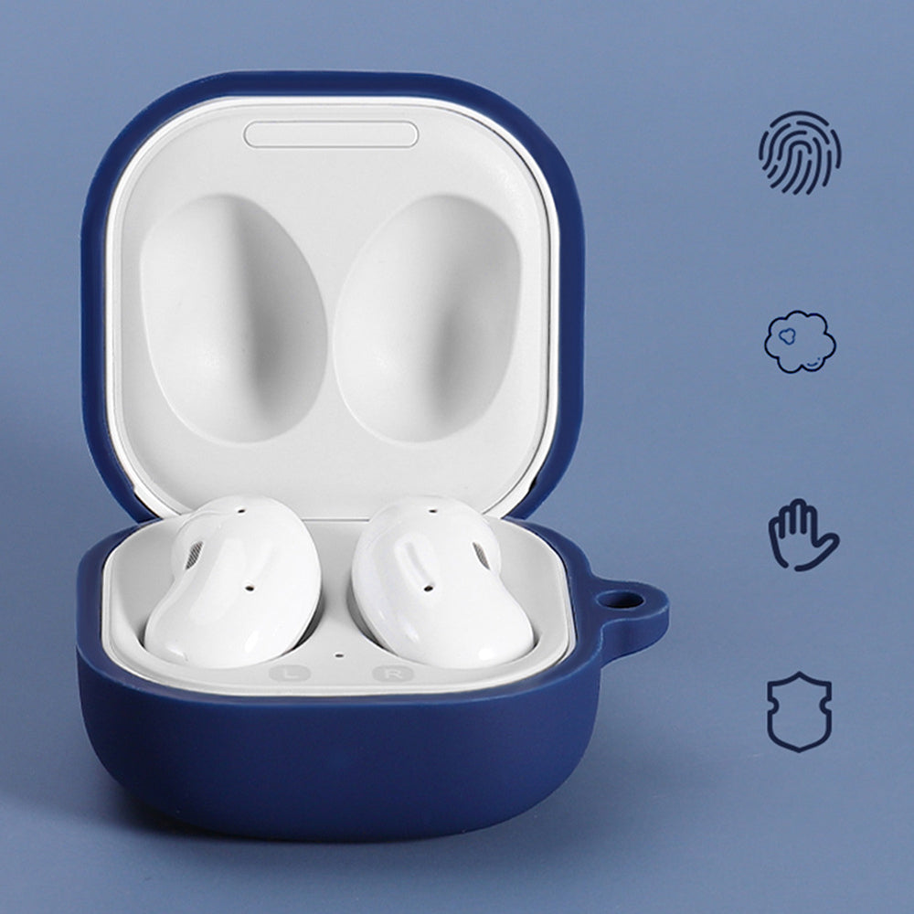 Techsuit - Silicone Case - for Galaxy Buds FE / 2 Pro / 2 / Live / Pro, Smooth Ultrathin Material - Black