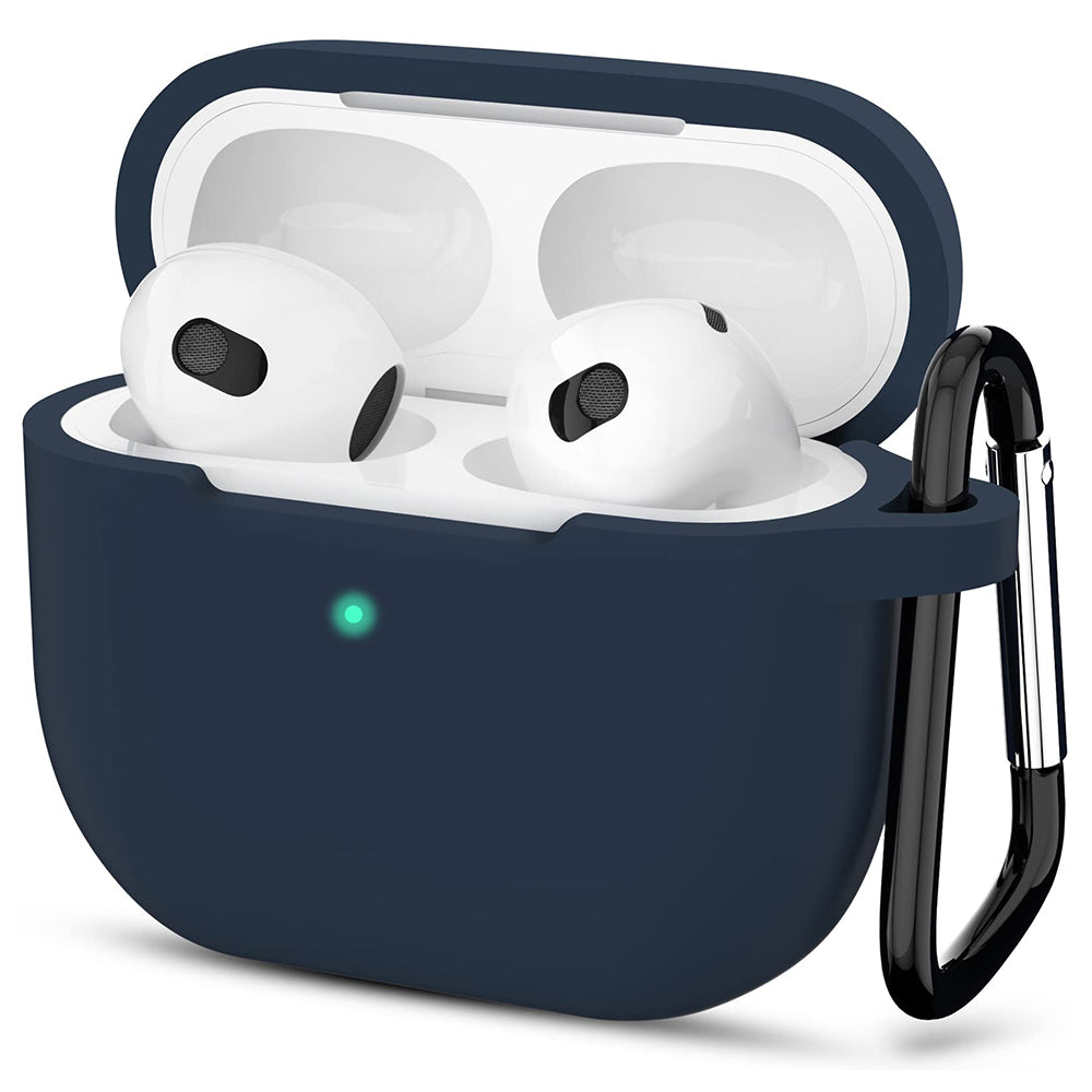 Techsuit - Silicone Case - for Apple AirPods 3, Smooth Ultrathin Material - Navy Blue