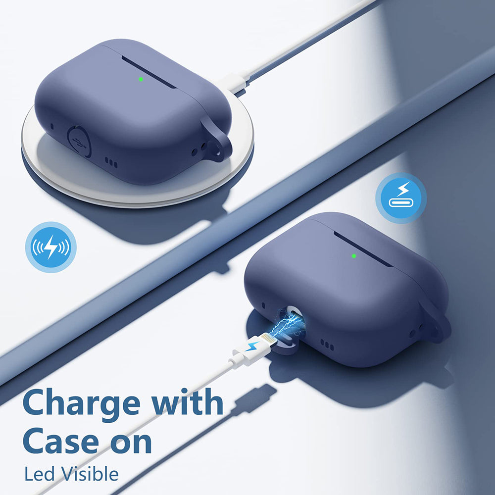 Techsuit - Silicone Case - for AirPods Pro 1 / 2, Smooth Ultrathin Material - Dark Green