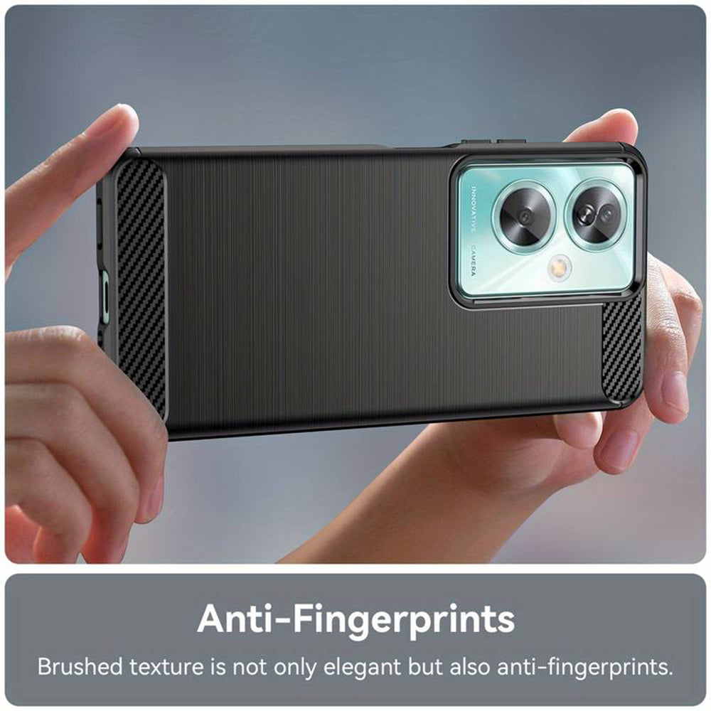 Techsuit - Carbon Silicone - Oppo A79 5G / OnePlus Nord N30 SE - Black