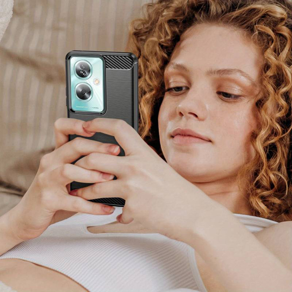 Techsuit - Carbon Silicone - Oppo A79 5G / OnePlus Nord N30 SE - Black