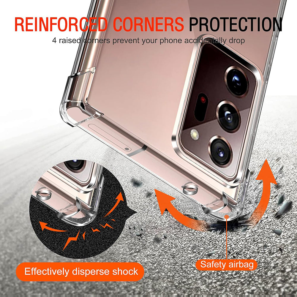 Techsuit - Shockproof Clear Silicone - Galaxy Note 20 Ultra 4G / Note 20 Ultra 5G - Clear