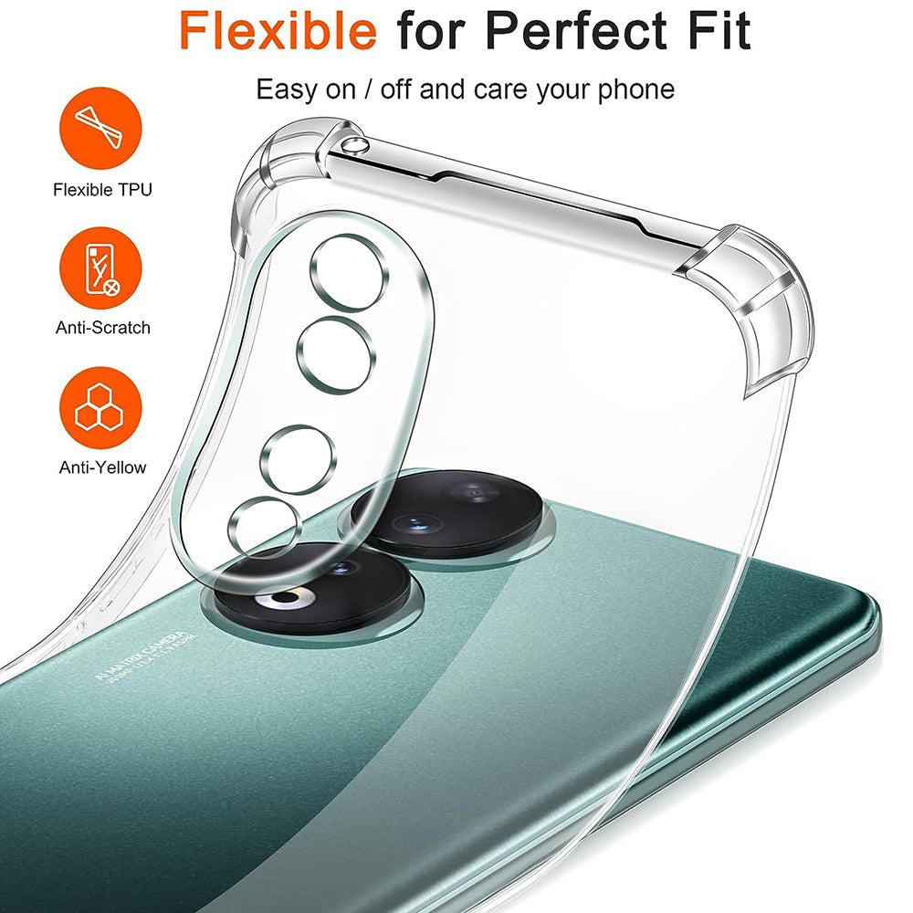 Techsuit - Shockproof Clear Silicone - Honor 90 - Clear