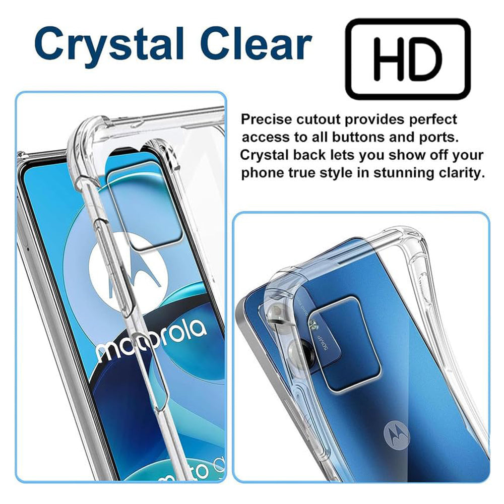 Techsuit - Shockproof Clear Silicone - Motorola Moto G54 - Clear
