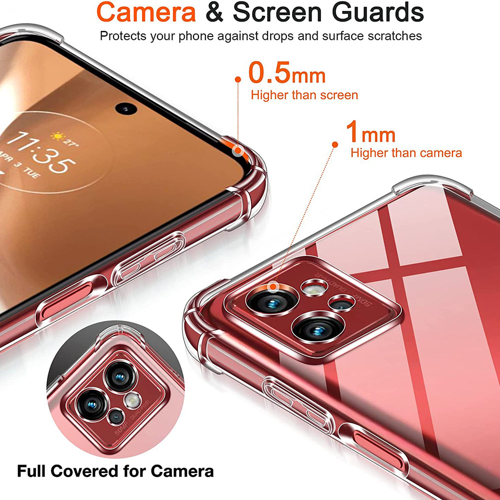 Techsuit - Shockproof Clear Silicone - Motorola Moto G32 - Clear