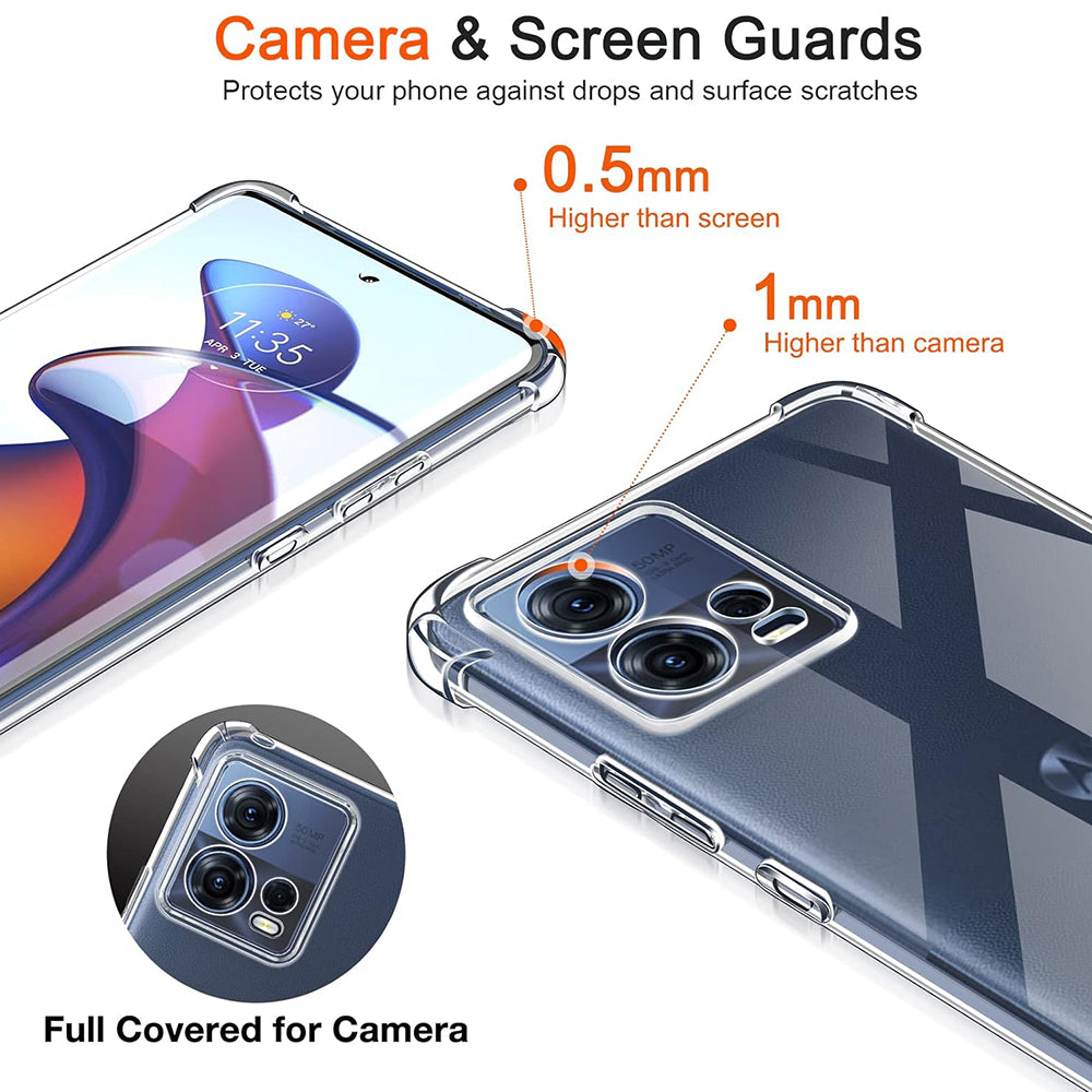 Techsuit - Shockproof Clear Silicone - Motorola Edge 30 Fusion - Clear