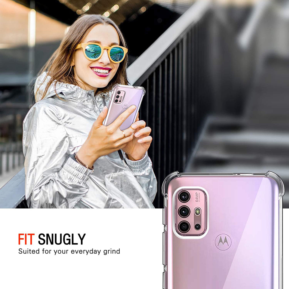 Techsuit - Shockproof Clear Silicone - Motorola Moto G10 / Moto G20 / Moto G30 - Clear