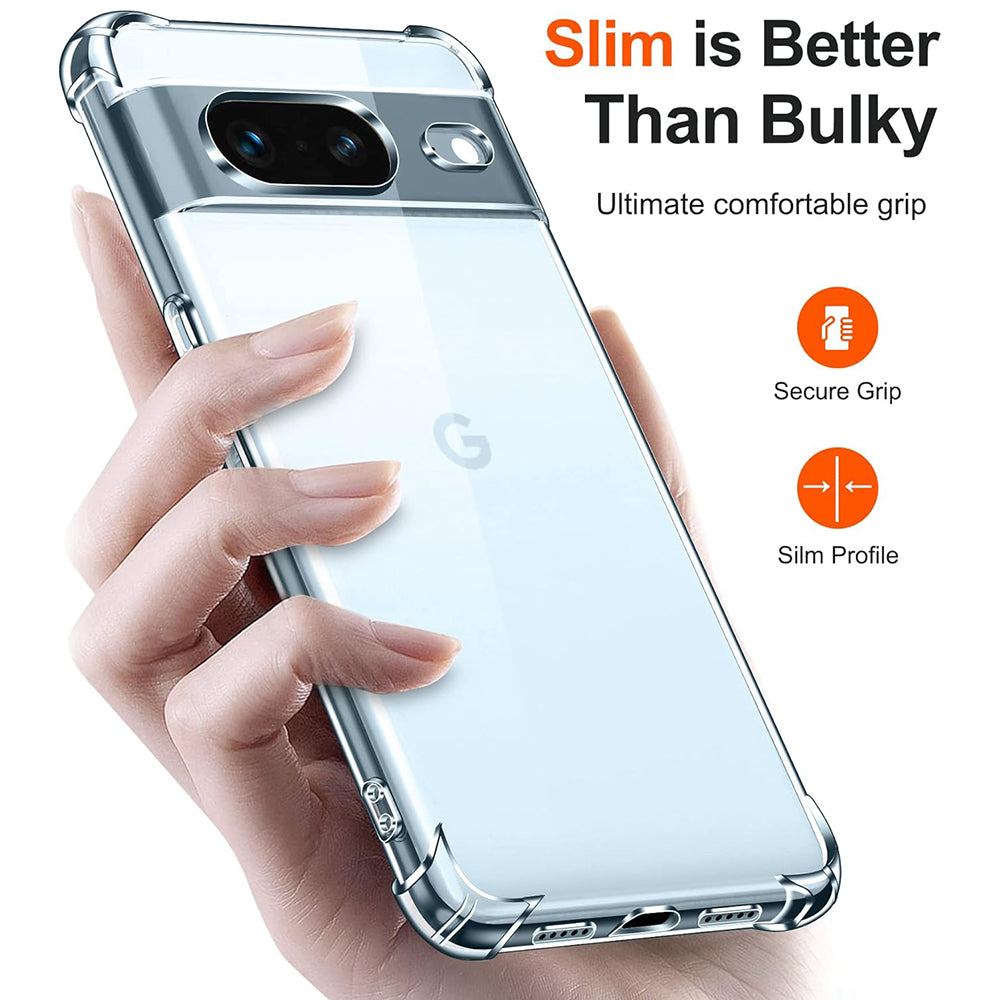 Techsuit - Shockproof Clear Silicone - Google Pixel 8a - Clear