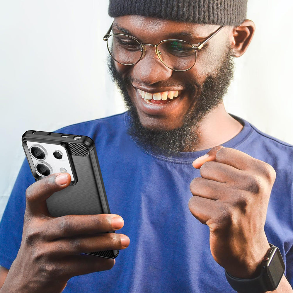 Techsuit - Carbon Silicone - Xiaomi Redmi 13C 4G / Redmi 13C 5G / Poco C65 - Black