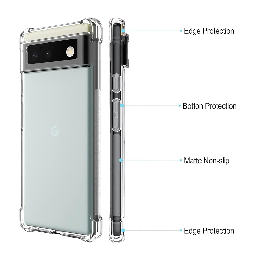Techsuit - Shockproof Clear Silicone - Google Pixel 6 Pro - Clear