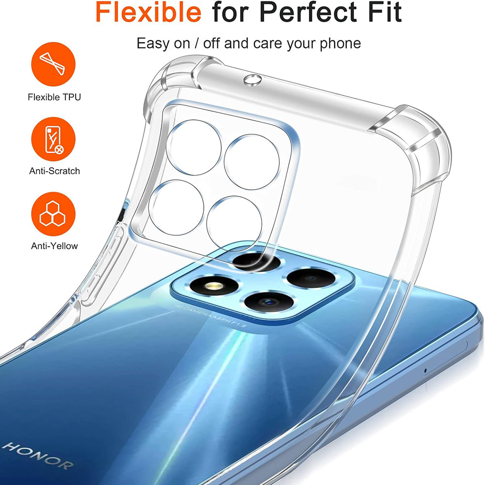 Techsuit - Shockproof Clear Silicone - Honor X6 / X8 5G / 70 Lite - Clear
