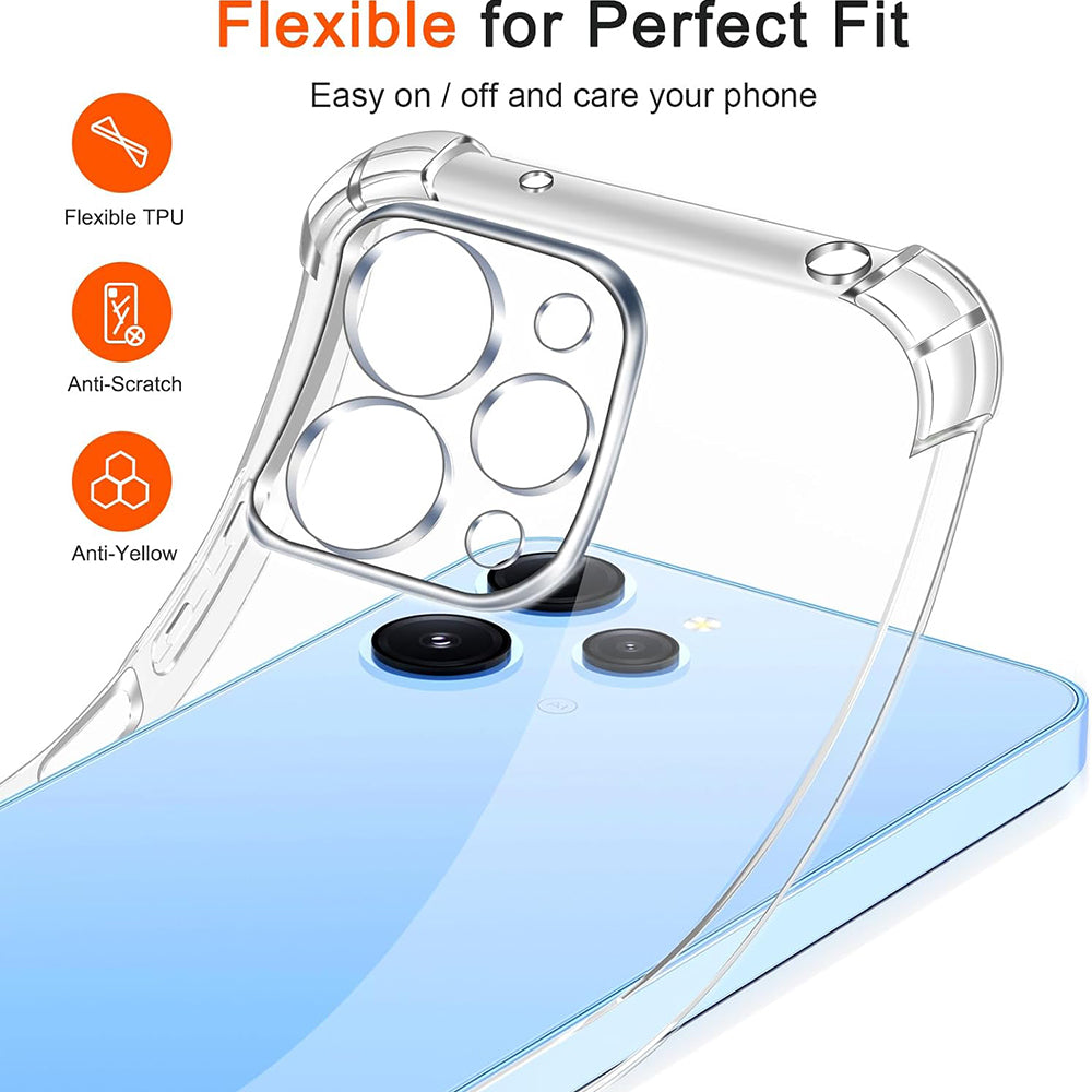 Techsuit - Shockproof Clear Silicone - Xiaomi Redmi 12 4G / 12 5G - Clear