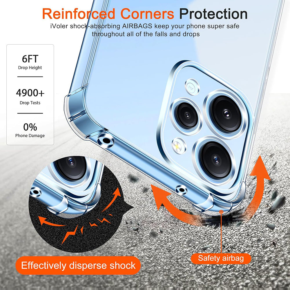 Techsuit - Shockproof Clear Silicone - Xiaomi Redmi 12 4G / 12 5G - Clear