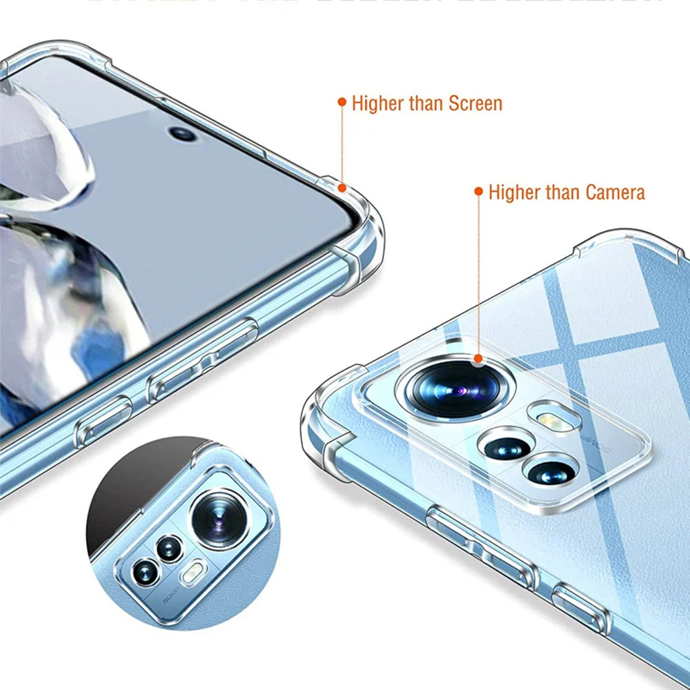 Techsuit - Shockproof Clear Silicone - Xiaomi 12 / 12X - Clear