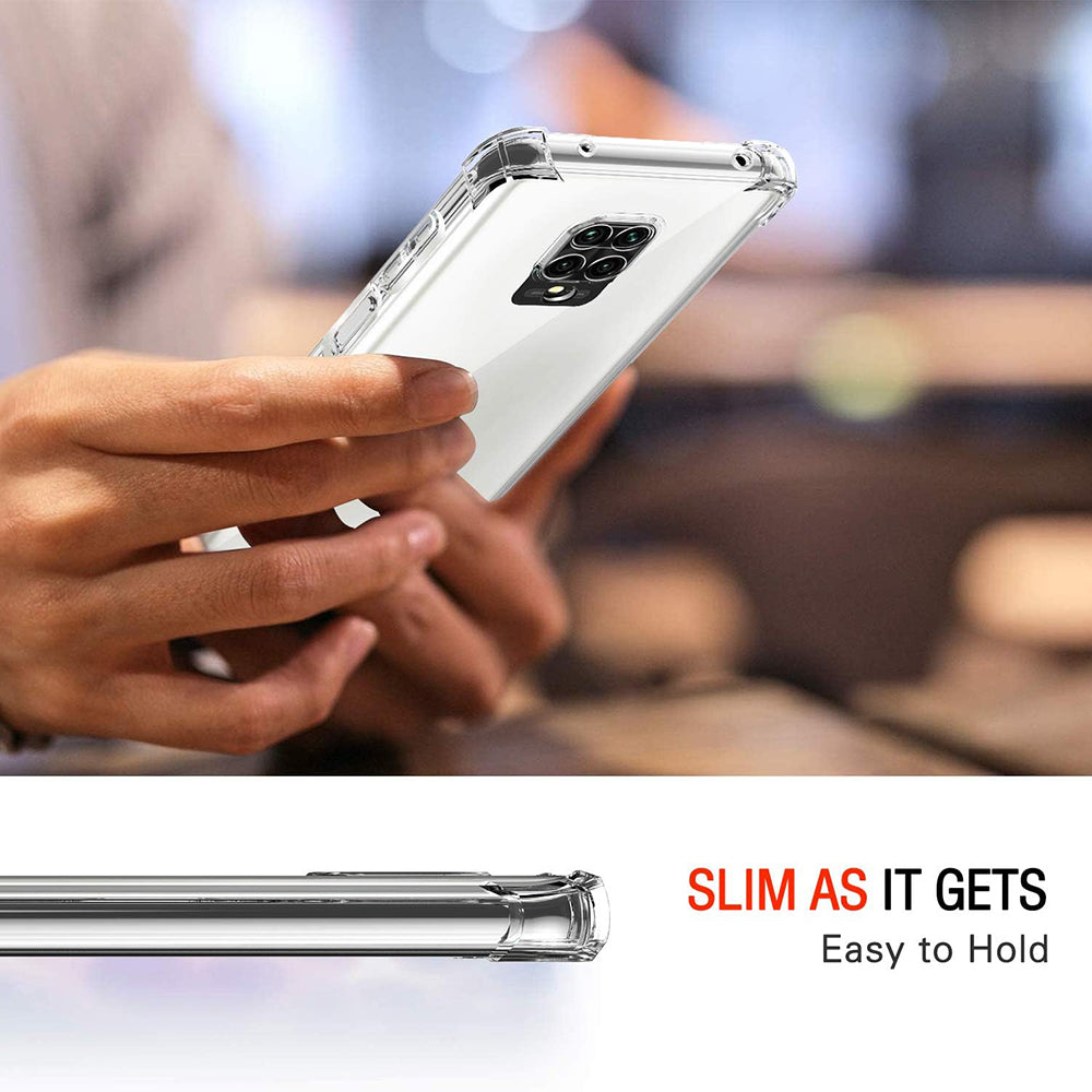 Techsuit - Shockproof Clear Silicone - Xiaomi Redmi Note 9S / Note 9 Pro / Note 9 Pro Max - Clear