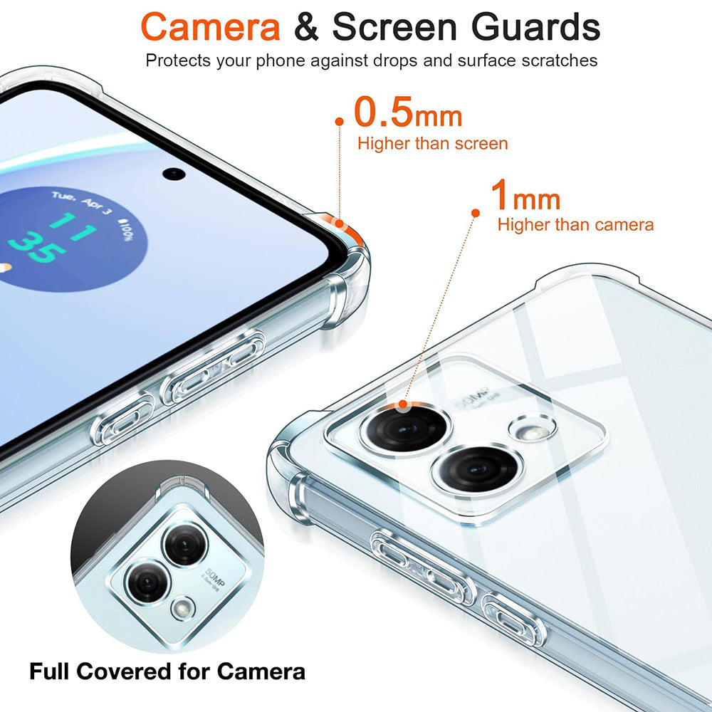 Techsuit - Shockproof Clear Silicone - Motorola Moto G84 - Clear