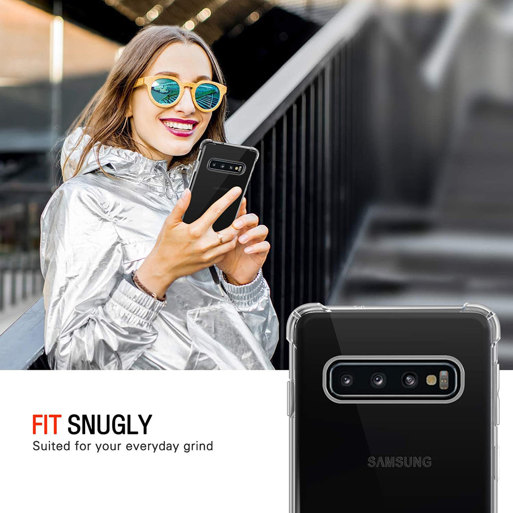 Techsuit - Shockproof Clear Silicone - Galaxy S10 - Clear