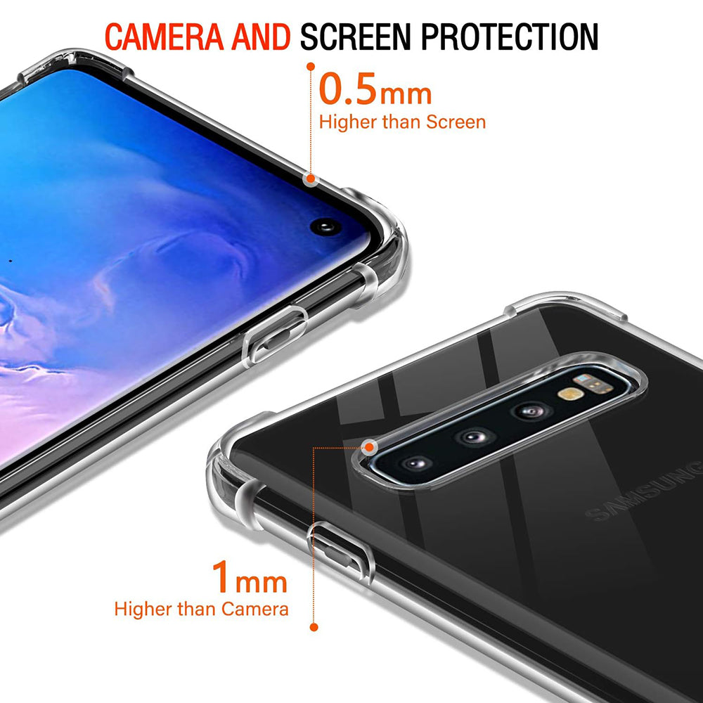 Techsuit - Shockproof Clear Silicone - Galaxy S10 - Clear