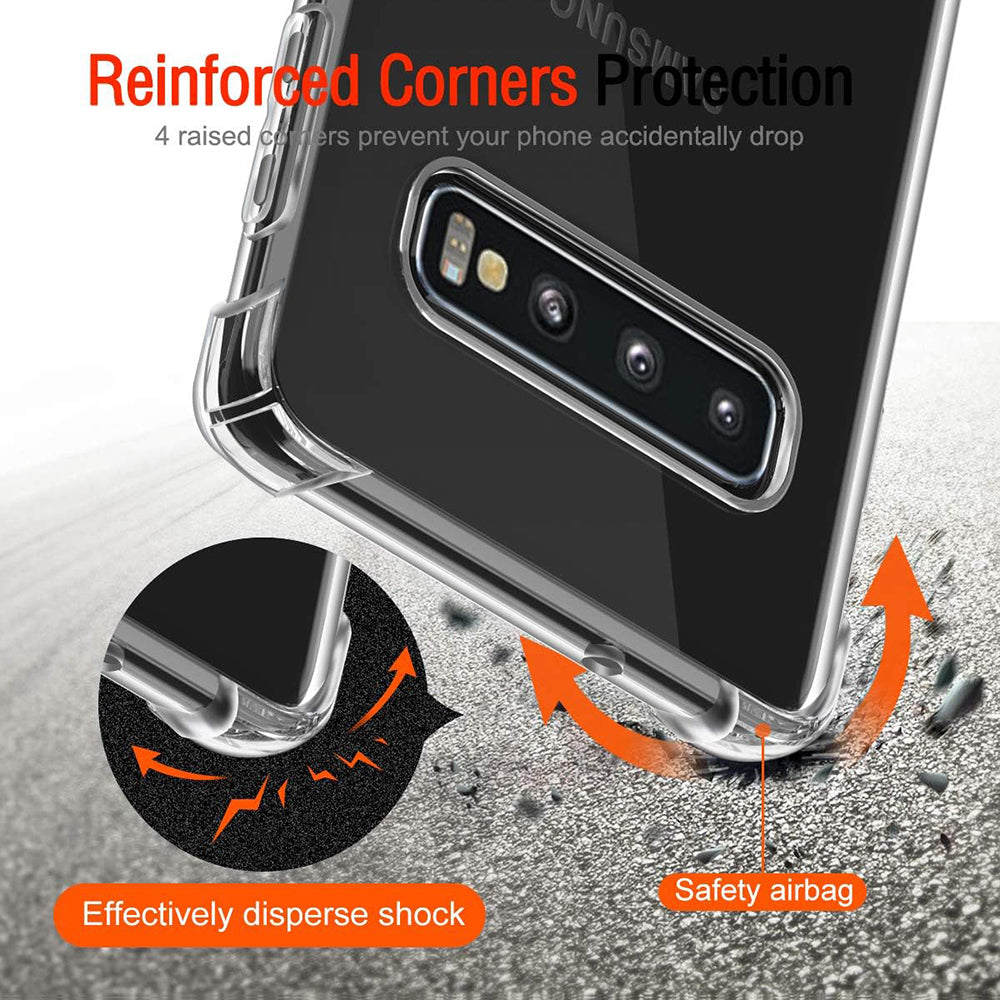 Techsuit - Shockproof Clear Silicone - Galaxy S10 - Clear