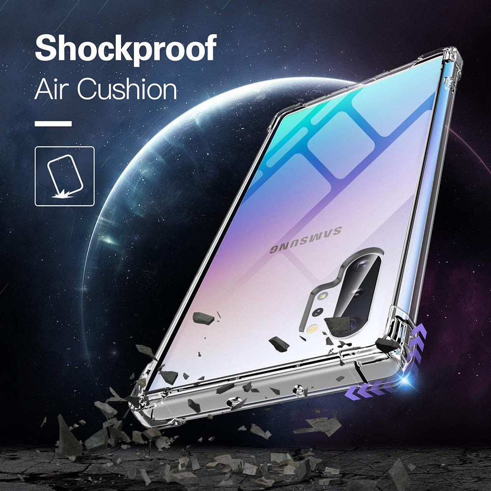 Techsuit - Shockproof Clear Silicone - Galaxy Note 10 Plus 4G / Note 10 Plus 5G - Clear