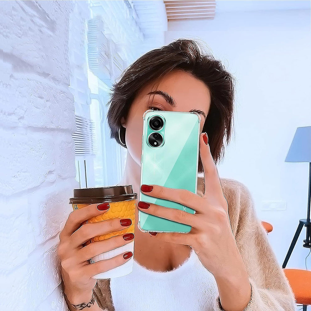 Techsuit - Shockproof Clear Silicone - Oppo A58 4G - Clear