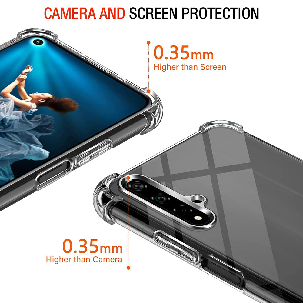 Techsuit - Shockproof Clear Silicone - Huawei Nova 5T / Honor 20 - Clear