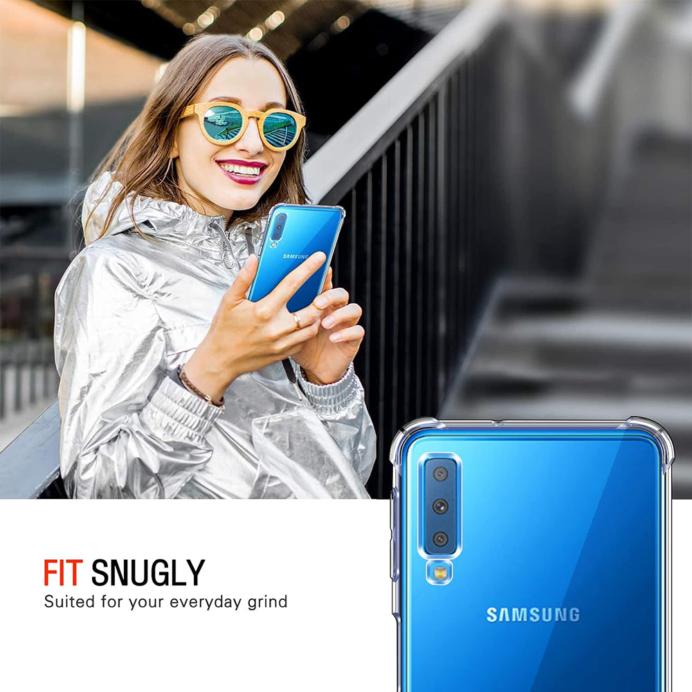 Techsuit - Shockproof Clear Silicone - Galaxy A7 2018 - Clear