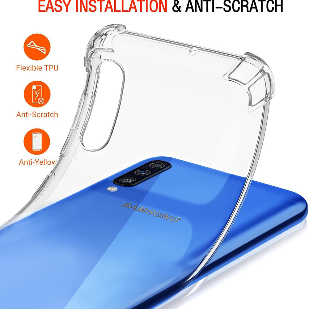 Techsuit - Shockproof Clear Silicone - Galaxy A30s / A50 / A50s - Clear