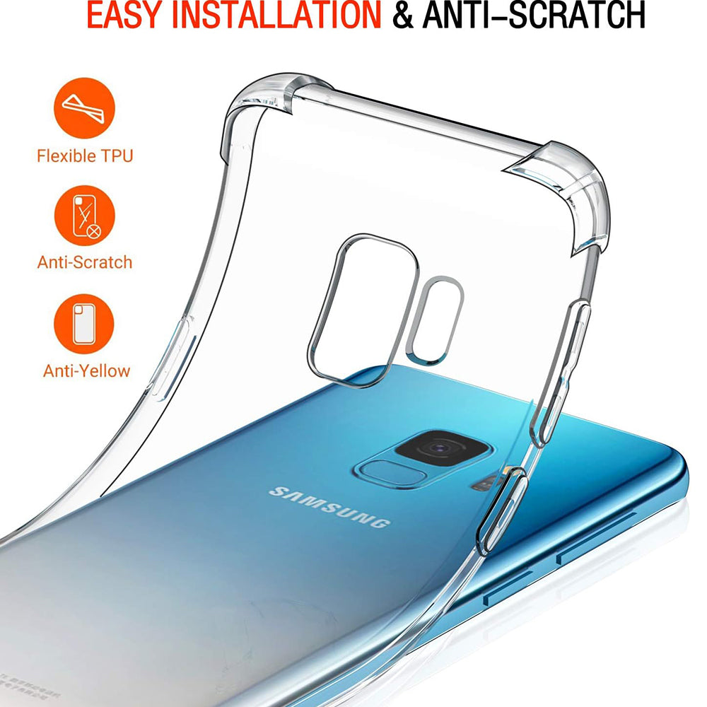 Techsuit - Shockproof Clear Silicone - Galaxy S9 - Clear