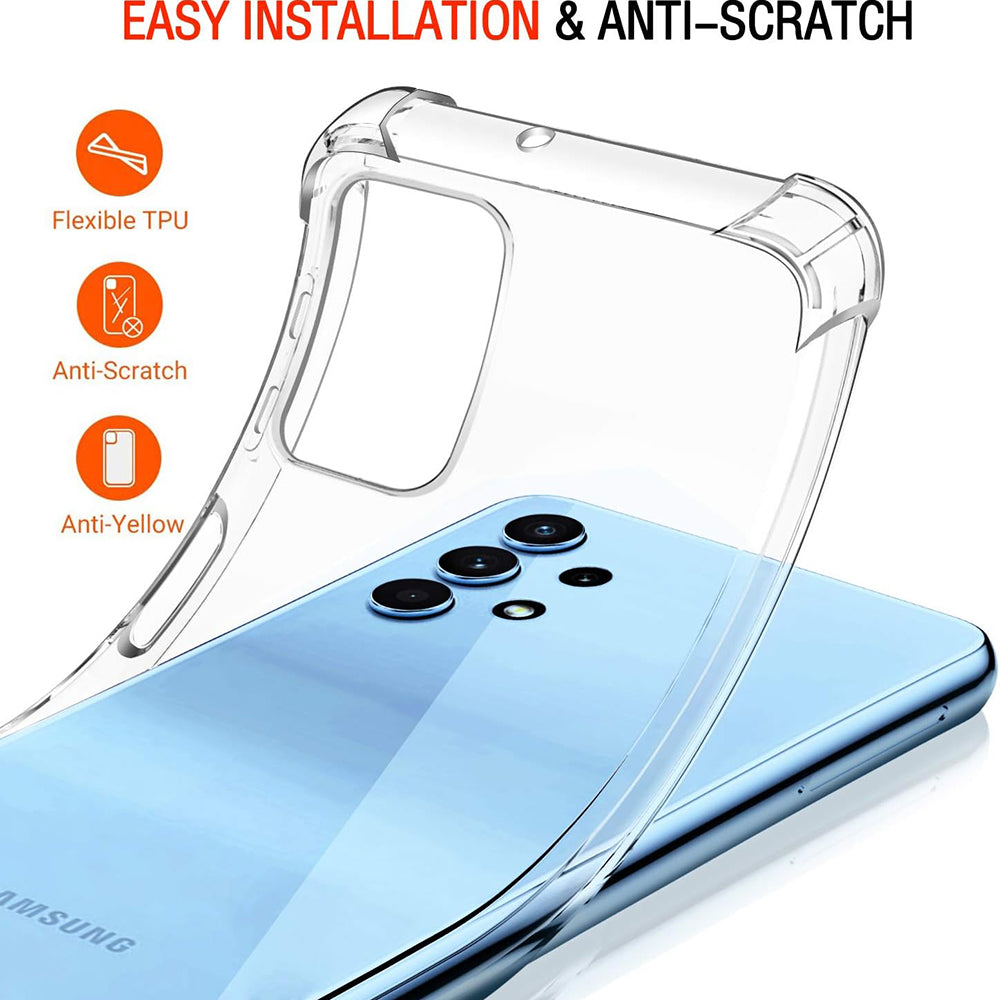 Techsuit - Shockproof Clear Silicone - Galaxy A32 4G - Clear