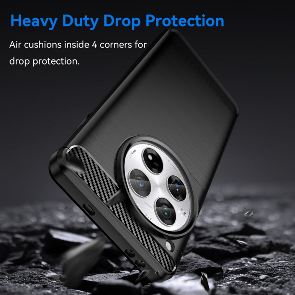 Techsuit - Carbon Silicone - OnePlus 12 - Black