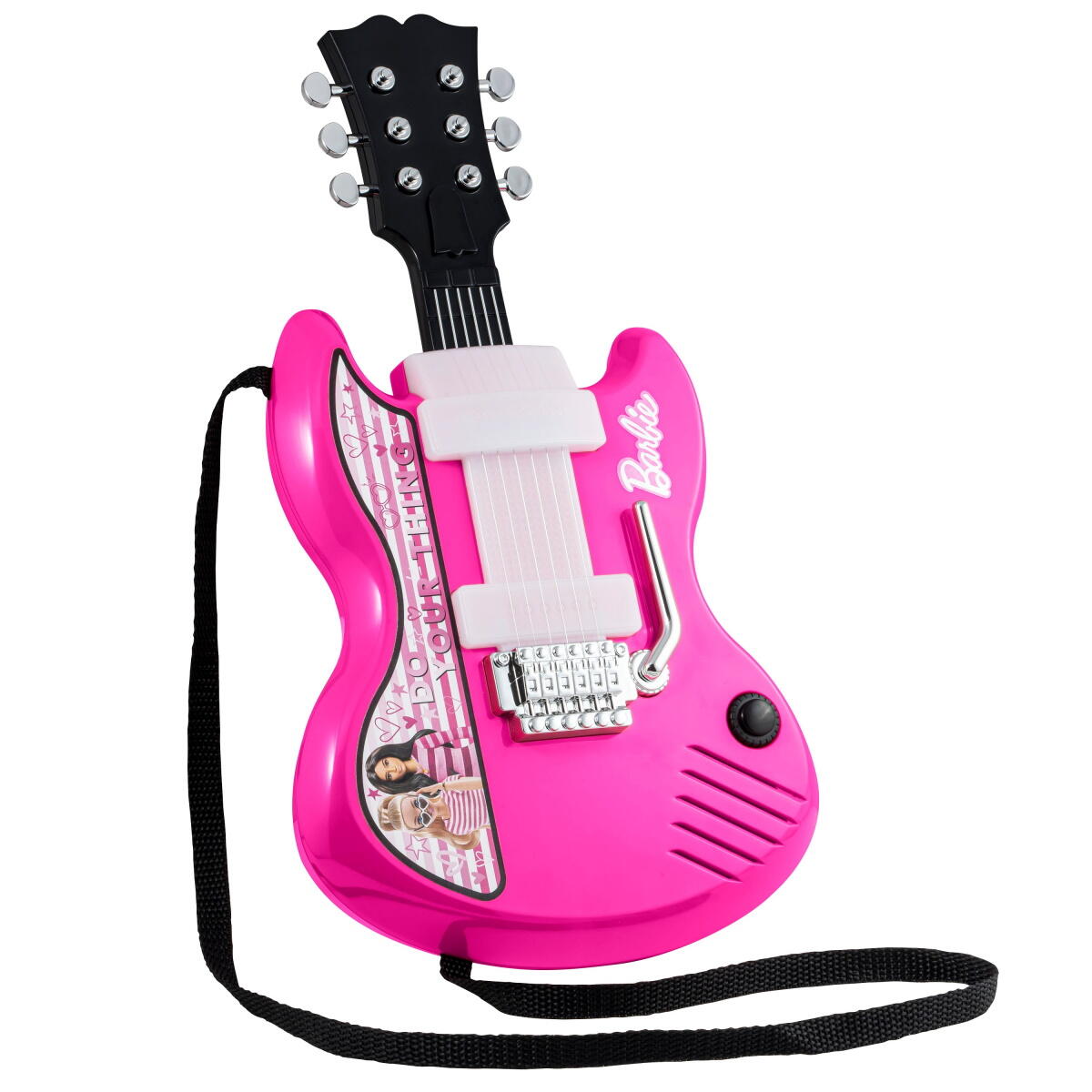 eKids Barbie Sing & Strum Guitar Ηλεκτρική Κιθάρα Karaoke για παιδιά με ενσωματωμένη μουσική, Sound Effects (BE-632) (Μωβ/Λευκό)