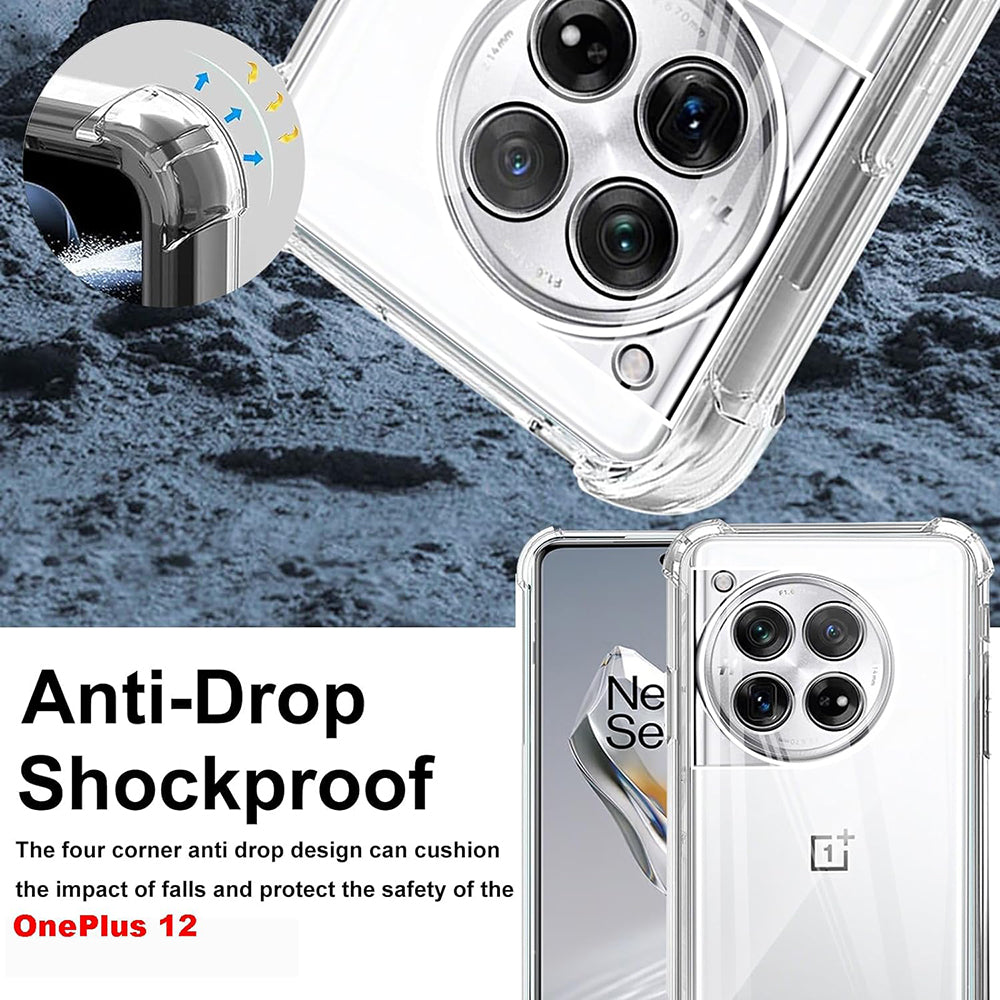 Techsuit - Shockproof Clear Silicone - OnePlus 12 - Clear