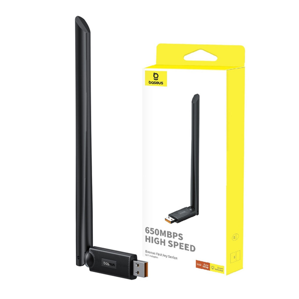 Baseus - Router Wi-Fi FastJoy BS-OH173 (B01317600111-02) - Adapter, 650Mbps, 2.4G/5GHz USB Network - Black