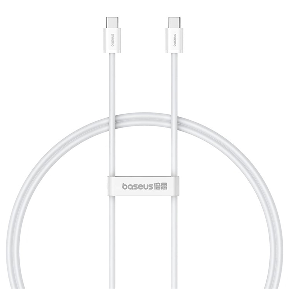 Baseus - Data Cable (P10365200211-00) - Type-C to Type-C, 30W, 1m - Moon White