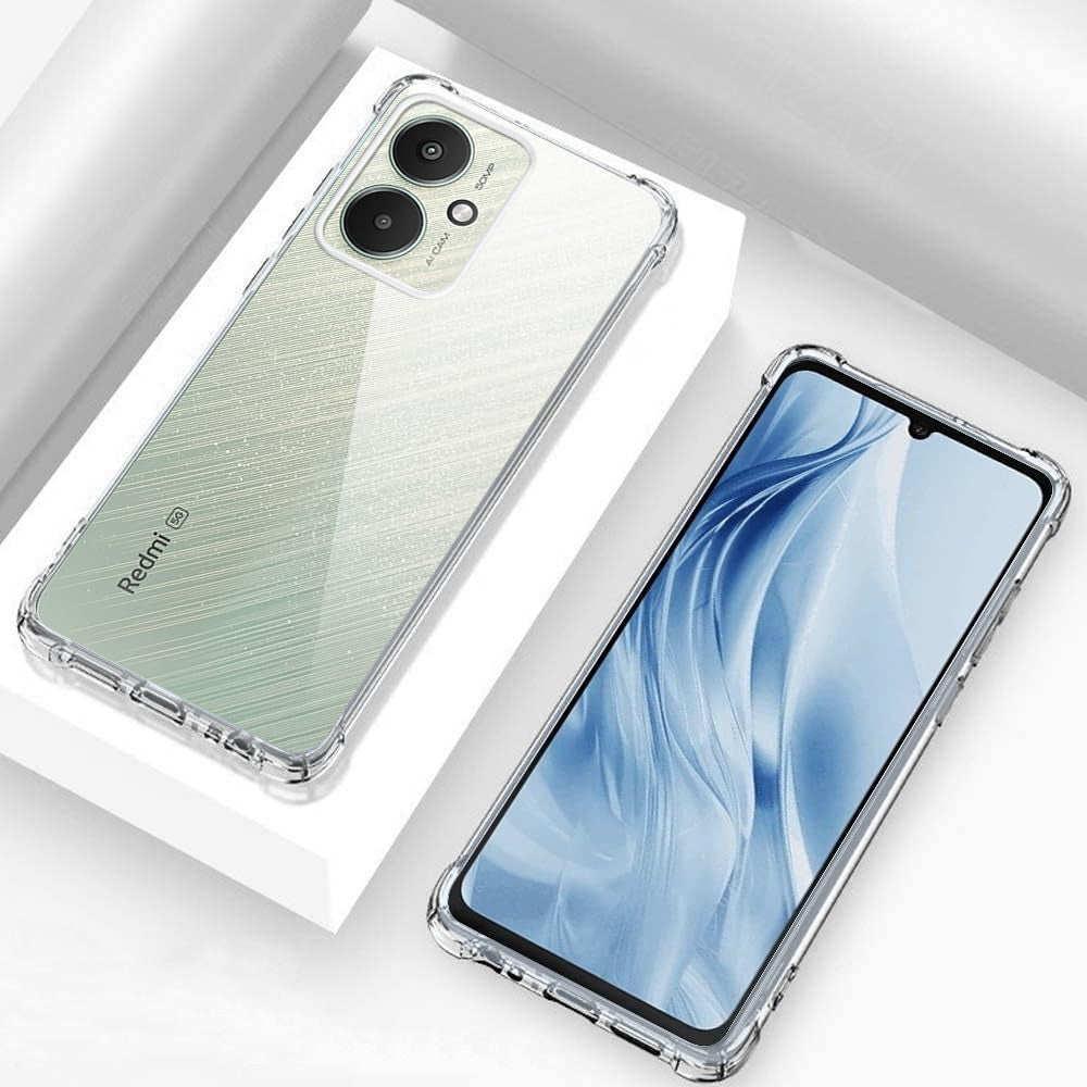 Techsuit - Shockproof Clear Silicone [Camera Protection] - Xiaomi Redmi 13C 5G - Clear