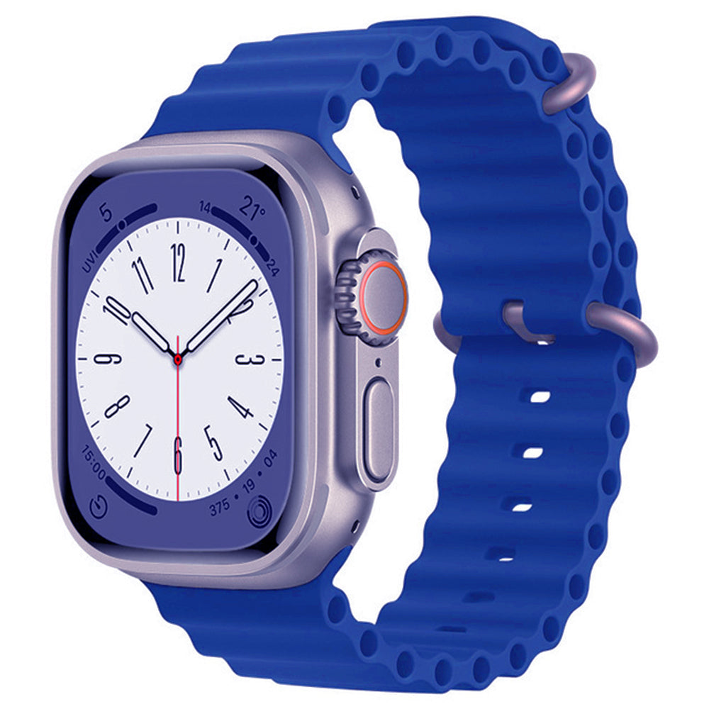 Techsuit - Watchband (W038) - Apple Watch 1/2/3/4/5/6/7/8/9/10/11/SE/SE 2/SE 3 (38/40/41/42mm) - Blue