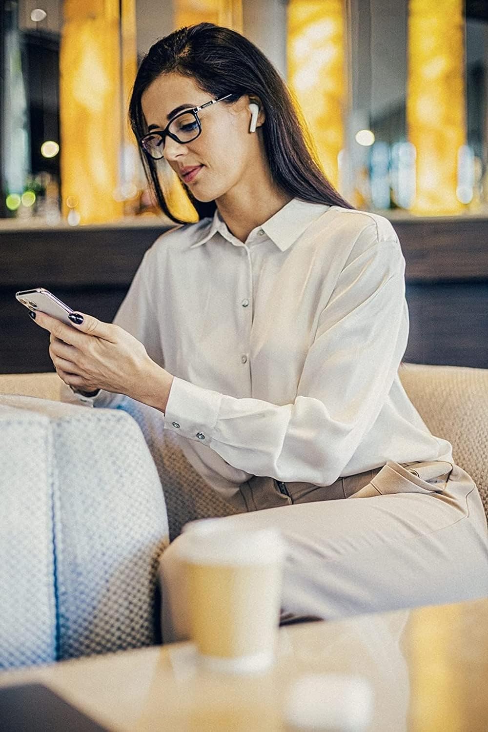 Defunc TRUE TALK Bluetooth 5.2 Ασύρματα True Wireless Ακουστικά με θήκη (λευκό)