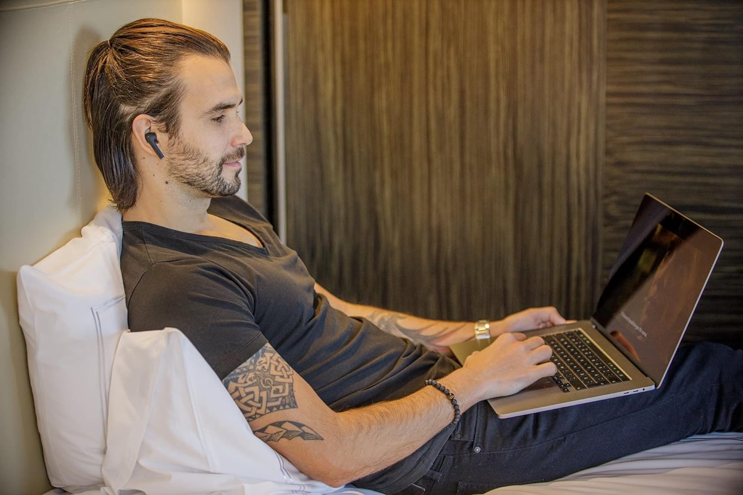 Defunc TRUE ENTERTAINMENT Bluetooth 5.2 Ασύρματα True Wireless Ακουστικά με θήκη (μπλε)