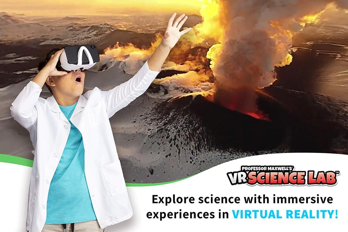 Abacus Brands VR Science Lab Επιστημονικό σετ εικονικής πραγματικότητας του καθηγητή Maxwell – Πλήρης Αγγλική Έκδοση – Περιλαμβάνει Γυαλιά VR