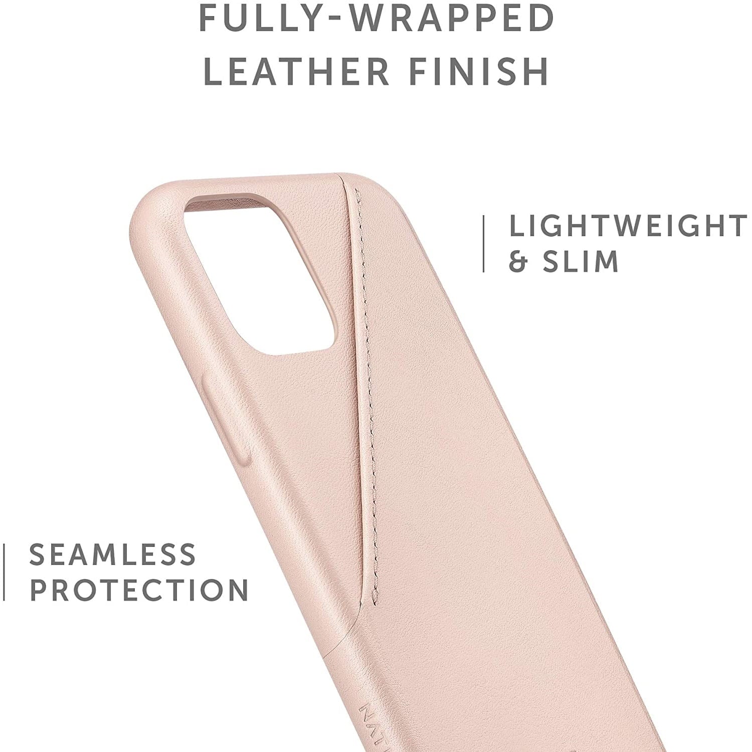 Native Union Clic Card Δερμάτινη Θήκη προστασίας για Apple iPhone 11 Pro με υποδοχή για κάρτες – ροζ