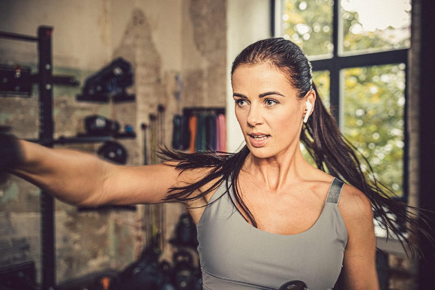 Defunc TRUE SPORT Bluetooth 5.2 Ασύρματα Αθλητικά True Wireless Ακουστικά με θήκη (ροζ)