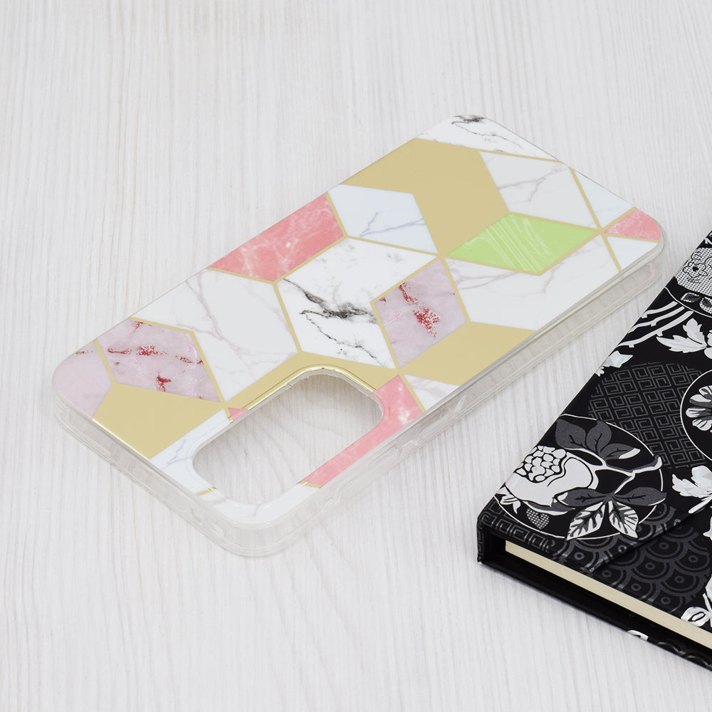 Techsuit - Marble Series - Galaxy A35 5G - Purple Hex