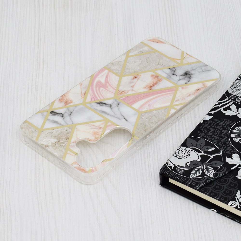 Techsuit - Marble Series - Galaxy S24 Plus - Pink Hex