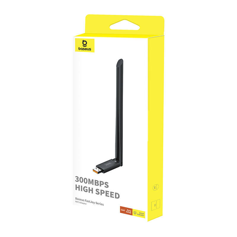 Baseus - Router Wi-Fi FastJoy BS-OH172 (B01317600111-01) - Adapter, 300Mbps, 20dBm, Windows/Linux - Black