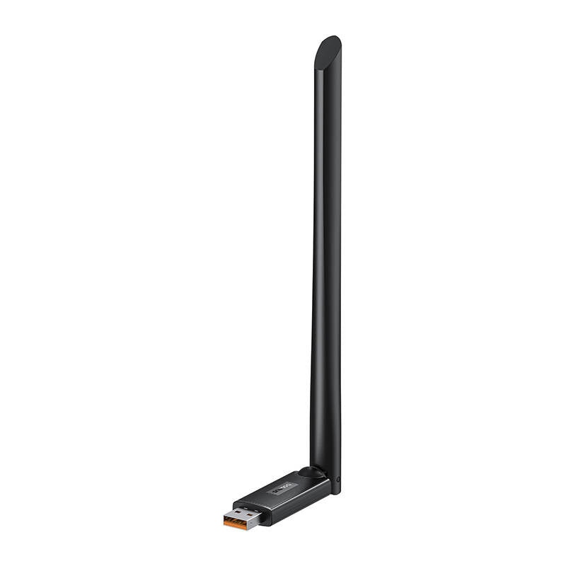 Baseus - Adapter Wi-Fi with Antenna FastJoy (B01317600111-00) - USB 2.0, 150Mbps, Windows/Linux - Black