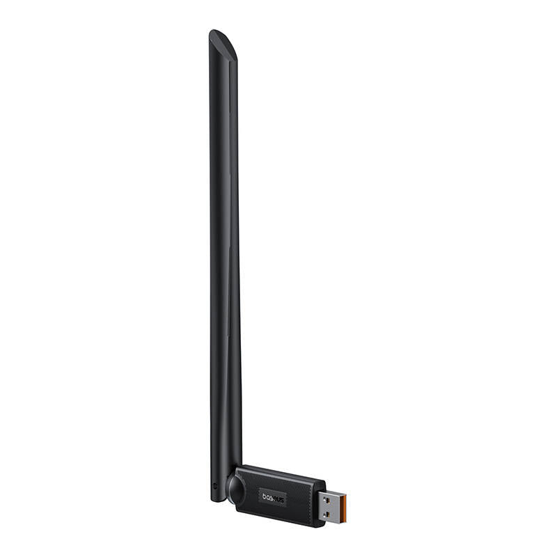 Baseus - Adapter Wi-Fi with Antenna FastJoy (B01317600111-00) - USB 2.0, 150Mbps, Windows/Linux - Black