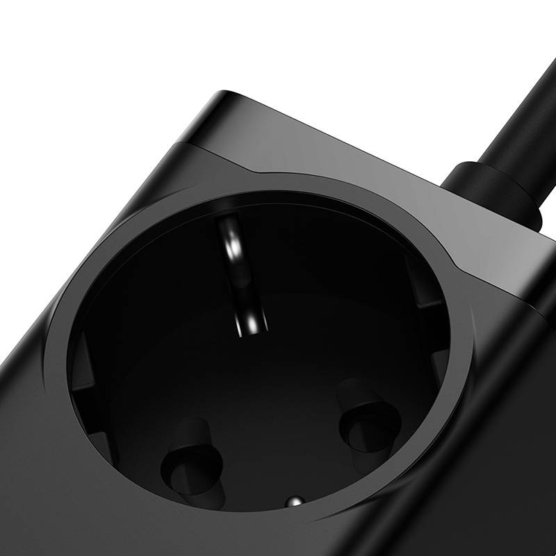 Baseus - Wall Charger/Powerstrip (PSZM000401) - GaN3 Pro, 2xUSB,  2xUSB-C, AC, 100W - Black