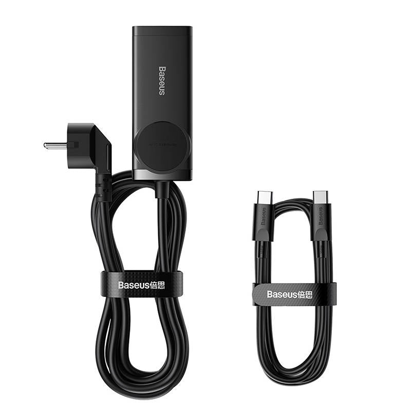Baseus - Wall Charger/Powerstrip (PSZM000401) - GaN3 Pro, 2xUSB,  2xUSB-C, AC, 100W - Black